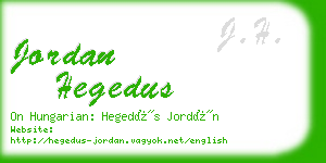 jordan hegedus business card